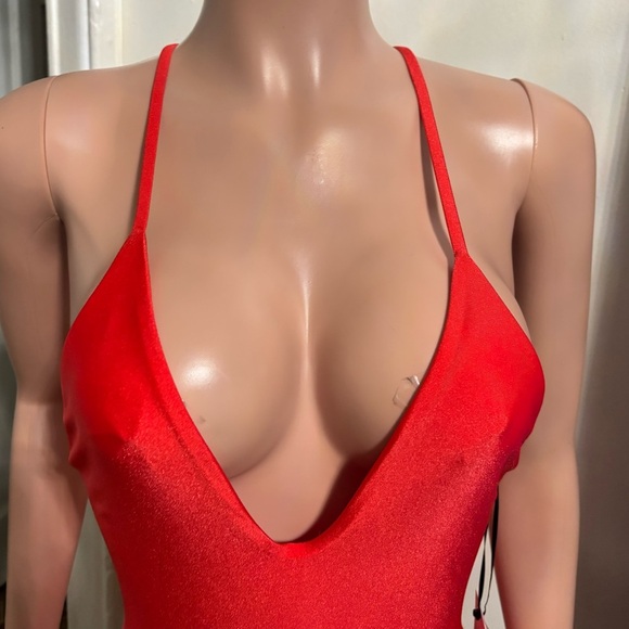 NWT JADE SWIM Women's Red All In One Piece Swimsuit - Picture 6 of 13